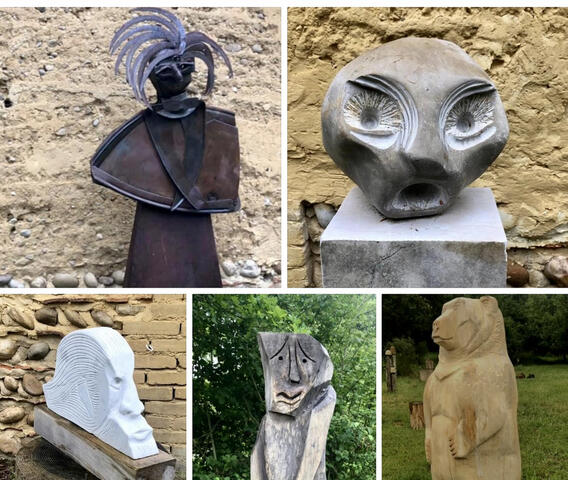 Randodouce et sculptures à Saint Pierre